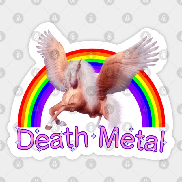 Death Metal (feat unicorn) Sticker by blueversion